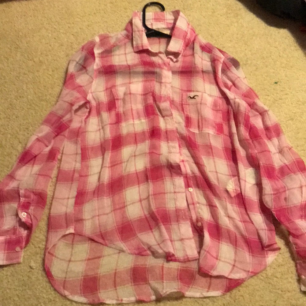 Plaid pink shirt